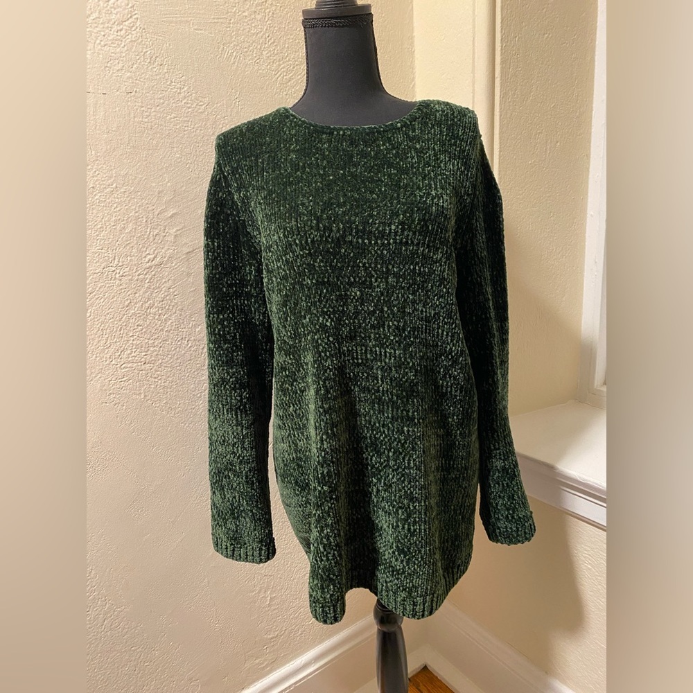 Forest Green J.Jill Chenille Sweater